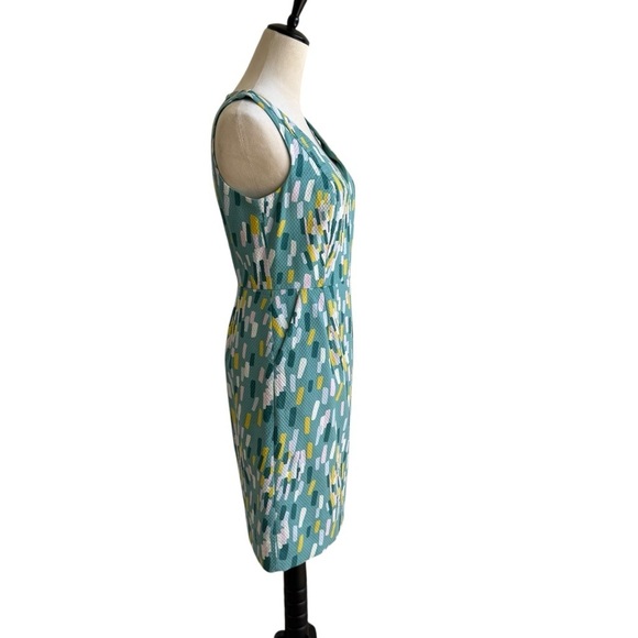 BODEN Sleeveless V-Neck Confetti Print Sheath Dress with Pockets Size 4 - Picture 5 of 16